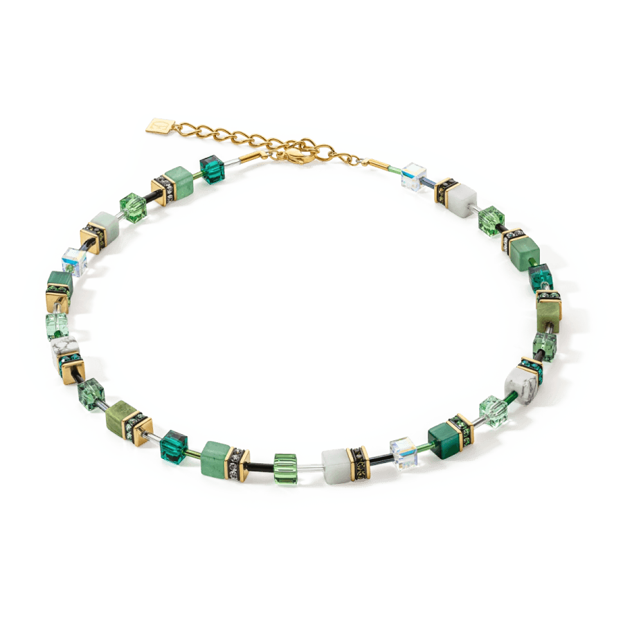 Coeur De Lion Halskjede, GeoCUBE® Iconic Precious Necklace Green (490510-0500) Material: Stål