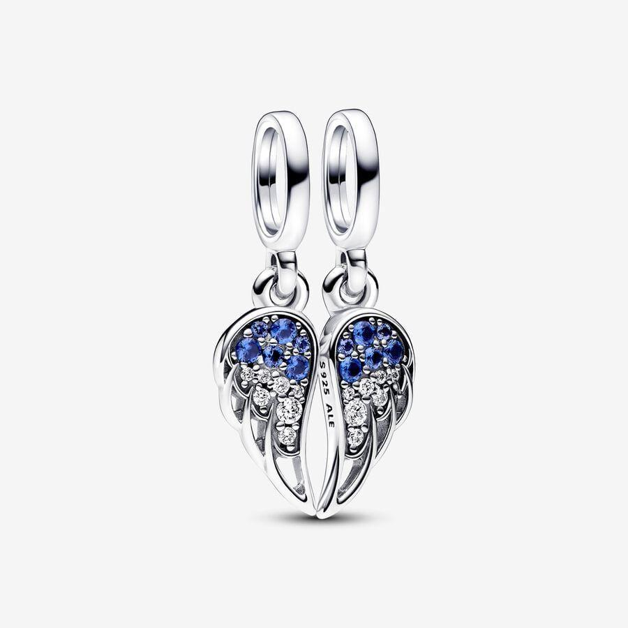 Pandora Charm, Sparkling Splitable Angel Wings Dangle Material: Sølv