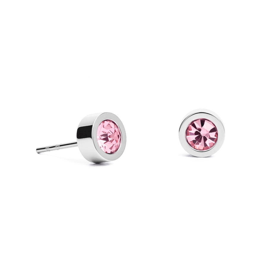 Coeur De Lion Ørepynt, Crystal & Stainless Steel Silver Rose (022821-1917) Material: Stål