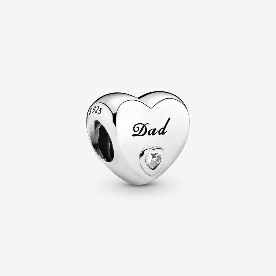 Pandora Charm, Dad Heart Material: Sølv