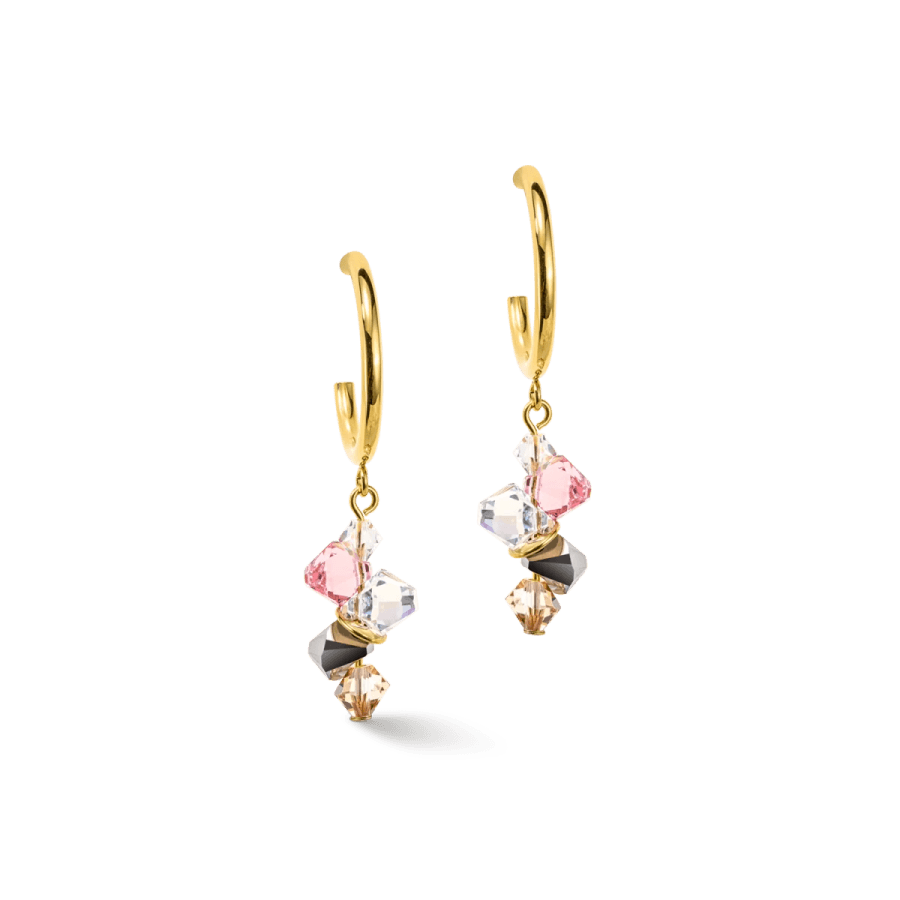 Coeur De Lion Ørepynt, Dancing Crystals Earrings Gold Light Rose (463921-1920) Material: Stål