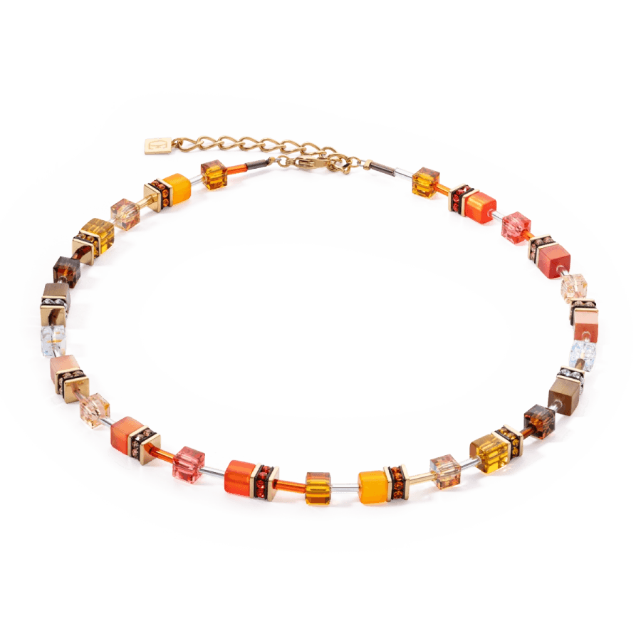 Coeur De Lion Halskjede, GeoCUBE® Iconic Necklace Sunset Gold (283810-0211) Material: Stål