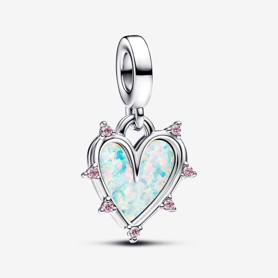 Pandora Charm, Friendship Opalescent Double Dangle Material: Sølv