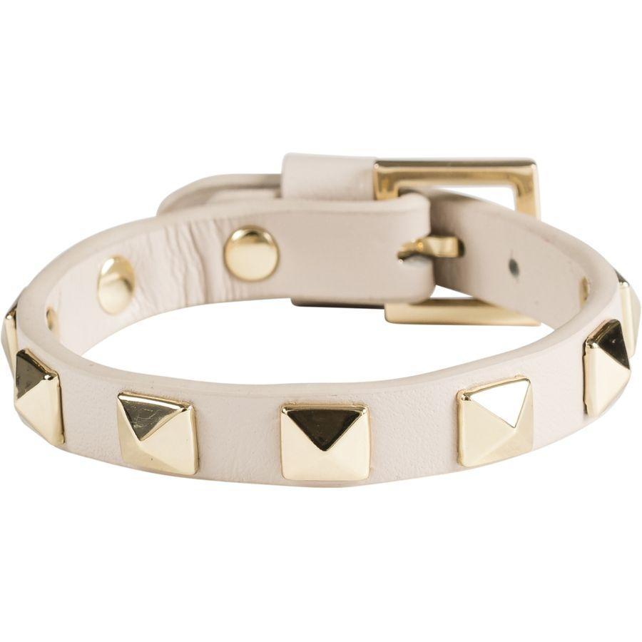 DARK DEPARTMENT Armbånd, Leather Stud i Sand (1151) Material: Skinn