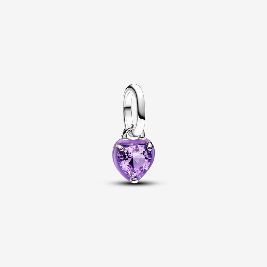 Pandora Charm, Pandora ME Purple Chakra Heart Mini Dangle  Material: Sølv