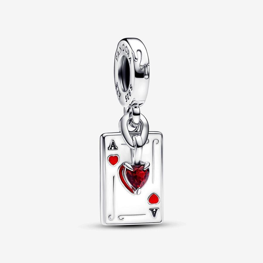 Pandora Charm, Disney Villains Queen of Hearts Double Dangle Material: Sølv