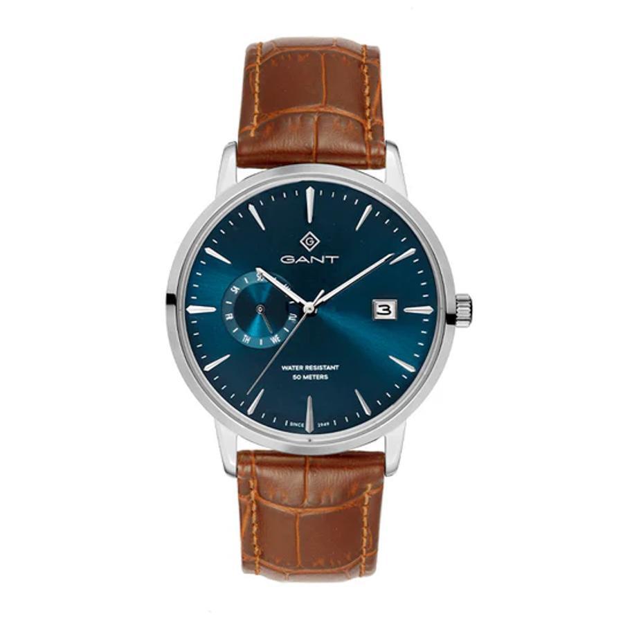 GANT Klokke, East Hill Gent Brun / Blå 43mm (G165020) Material: Skinn