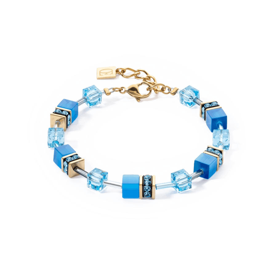 Coeur De Lion Armbånd, GeoCUBE® Iconic Mono Gold Bracelet Turquoise (402030-0600) Material: Stål