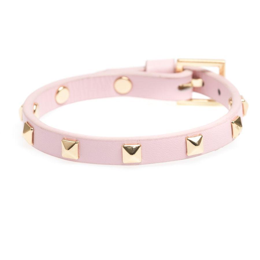 DARK DEPARTMENT armbånd, Leather Stud Mini i Pale Rose (1152) Material: Skinn