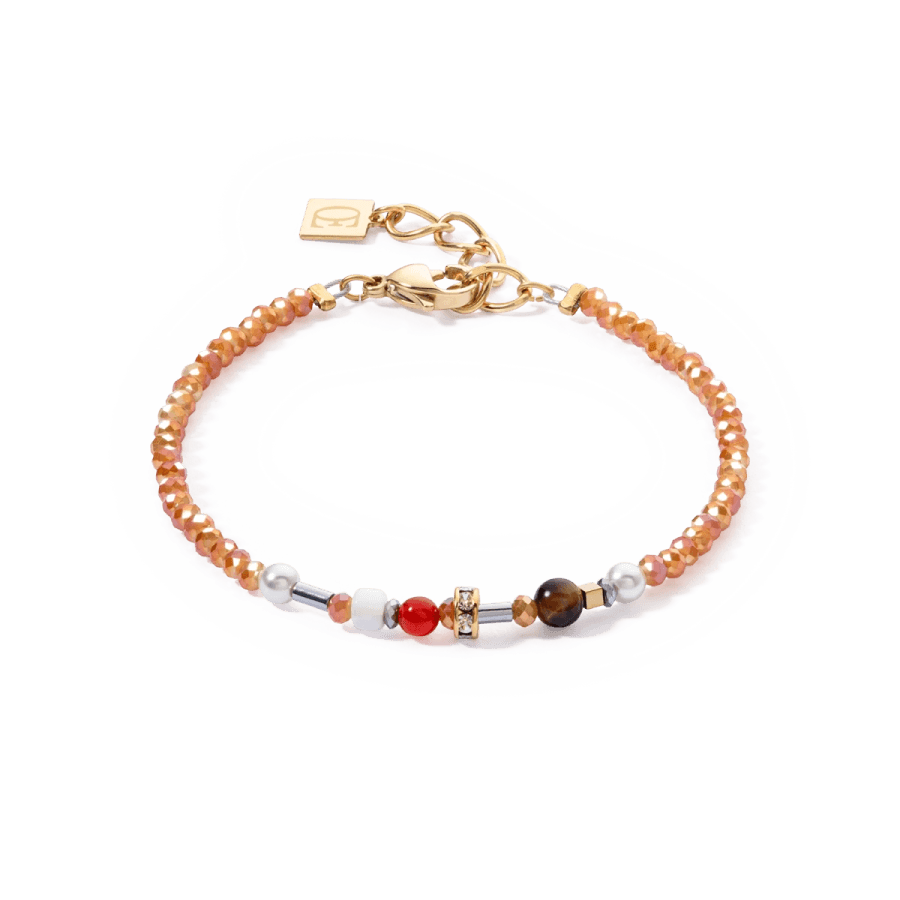 Coeur De Lion Armbånd, Princess Spheres Mix Orange (435230-0200) Material: Stål