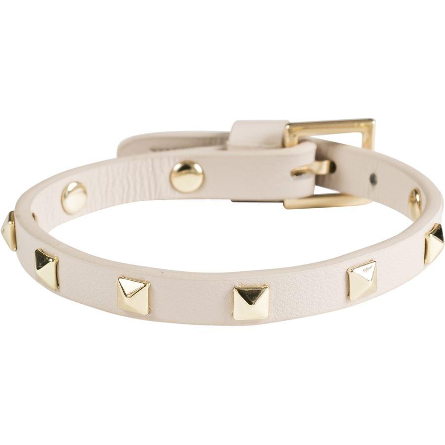 DARK DEPARTMENT Armbånd, Leather Stud Mini i Sand (1152) Material: Skinn