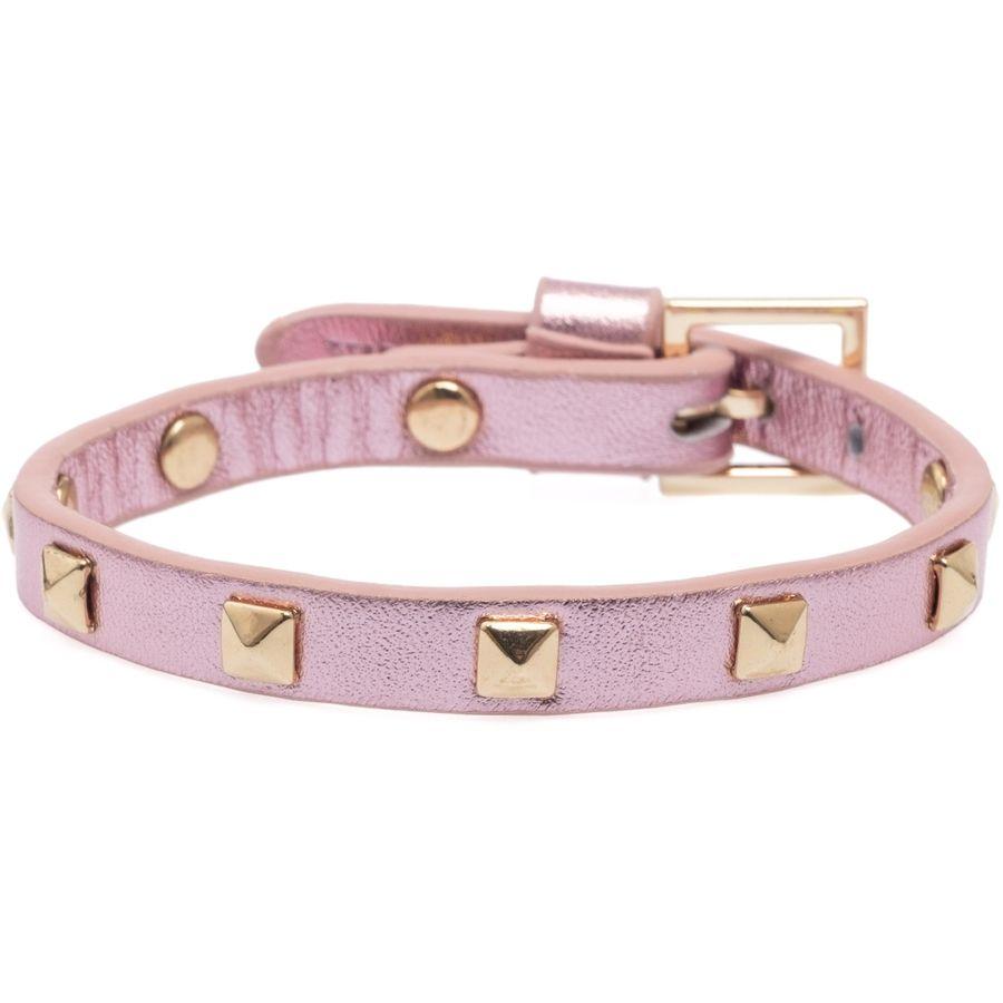 DARK DEPARTMENT Armbånd, Leather Stud Mini i Rose Metallic (1152) Material: Skinn