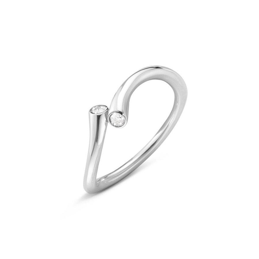 Georg Jensen Ring, Magic i Hvitt Gull Med To Diamanter (20000169) Material: Hvitt Gull