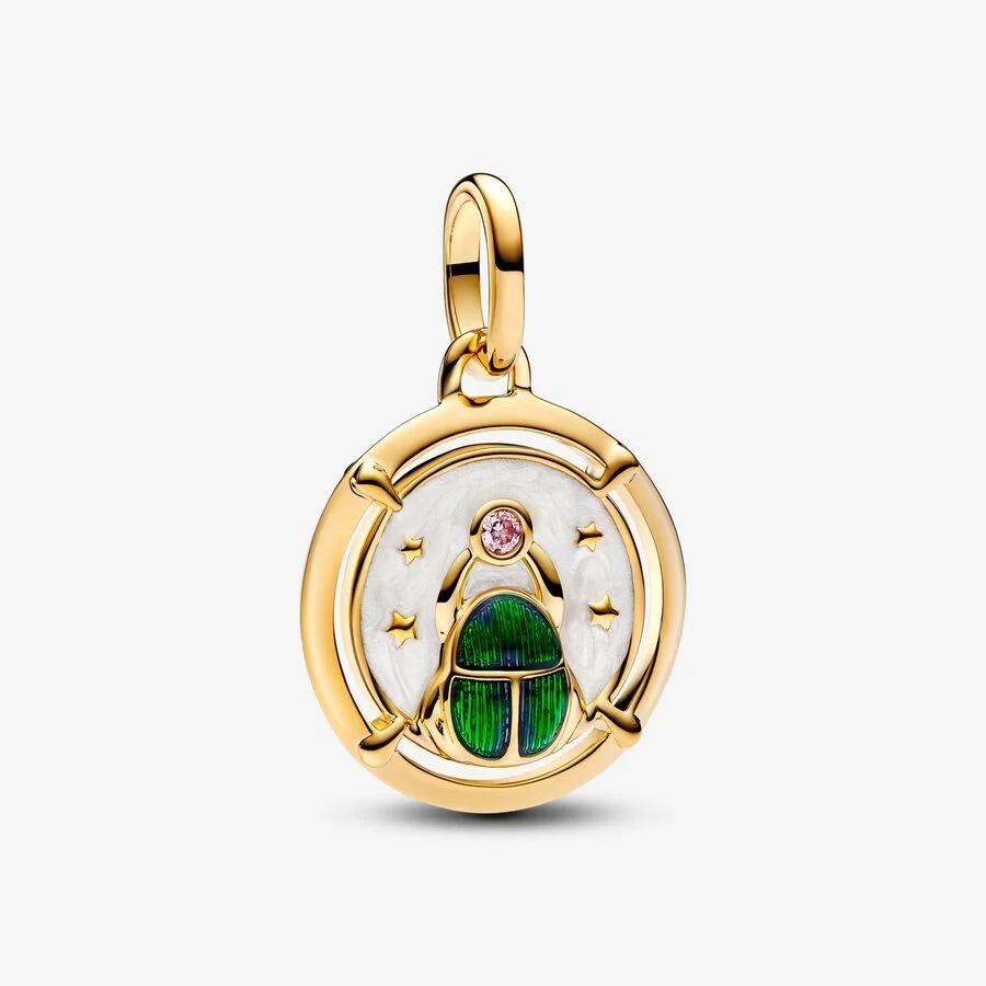 Pandora Charm,  Scarab Beetle Medallion Material: Forgylt Sølv