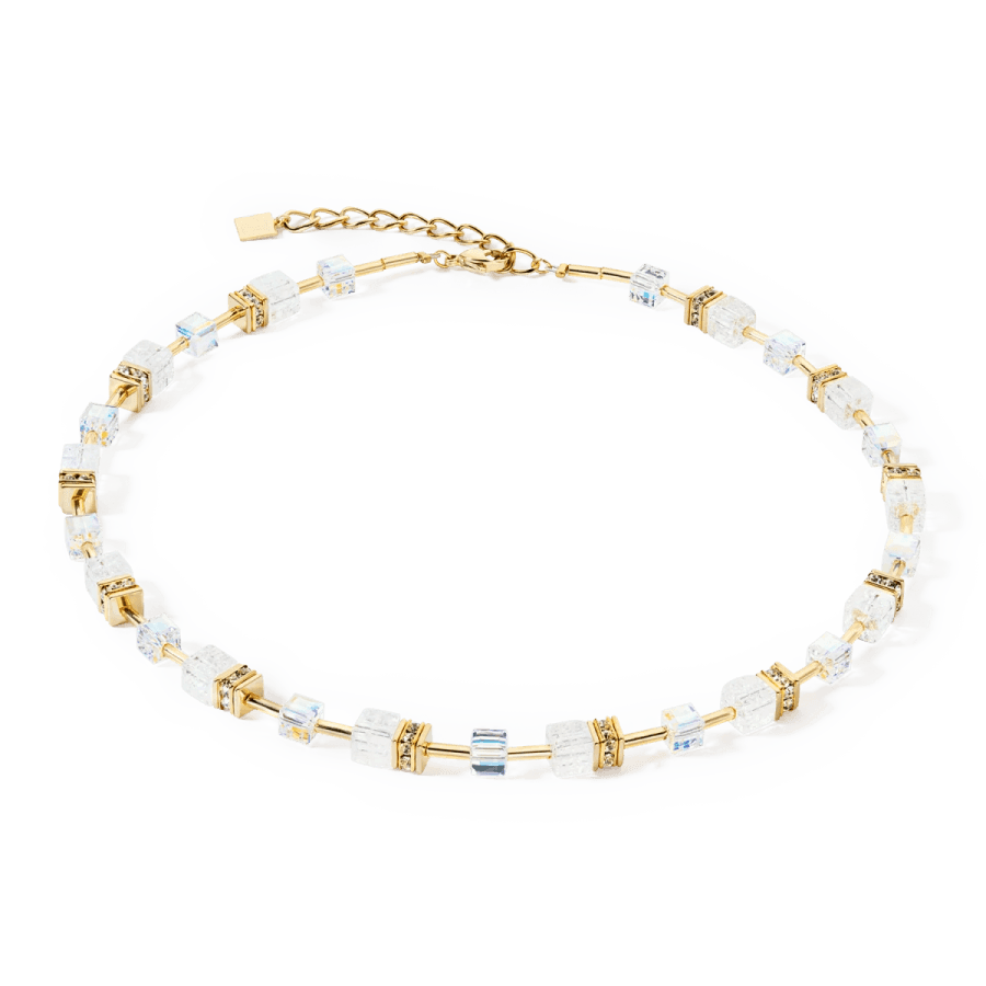 Coeur De Lion Halskjede, GeoCUBE® Iconic Nature Necklace Gold White (301810-1416) Material: Stål