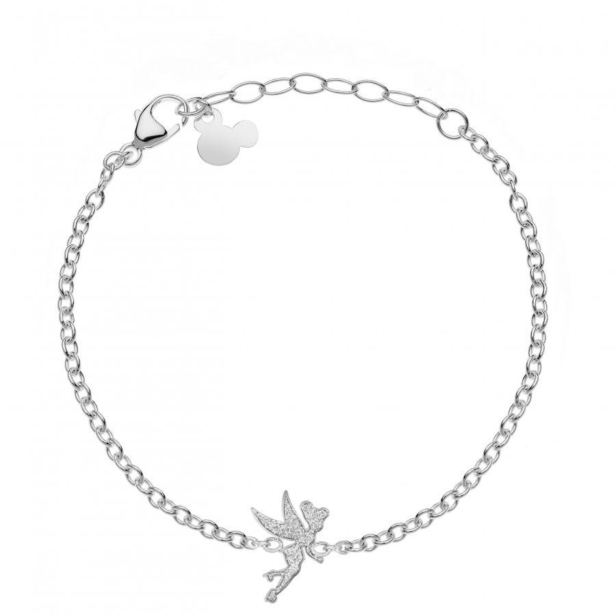 Disney Armbånd, Tinkerbell i Stål Med Hvite Zirkonia (DB600656L-55.CS) Material: Stål