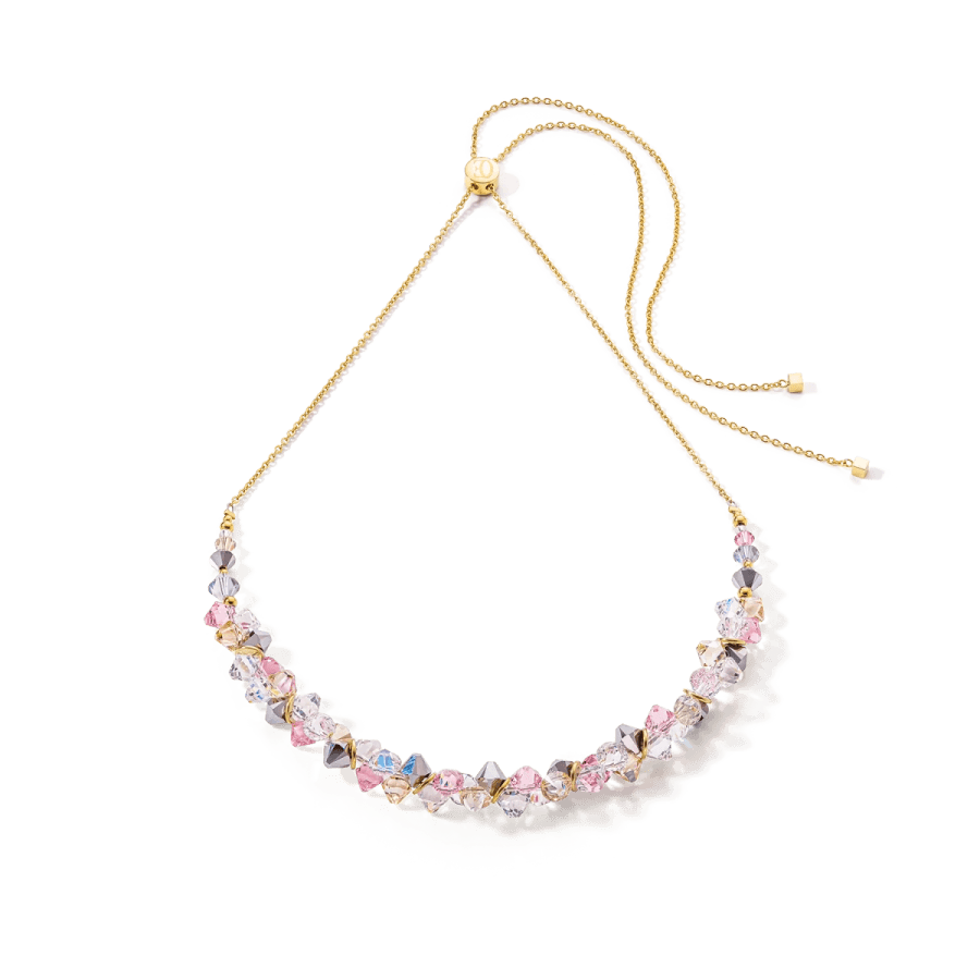 Coeur De Lion Halskjede, Dancing Crystals Necklace Gold Light Rose (463910-1920) Material: Stål