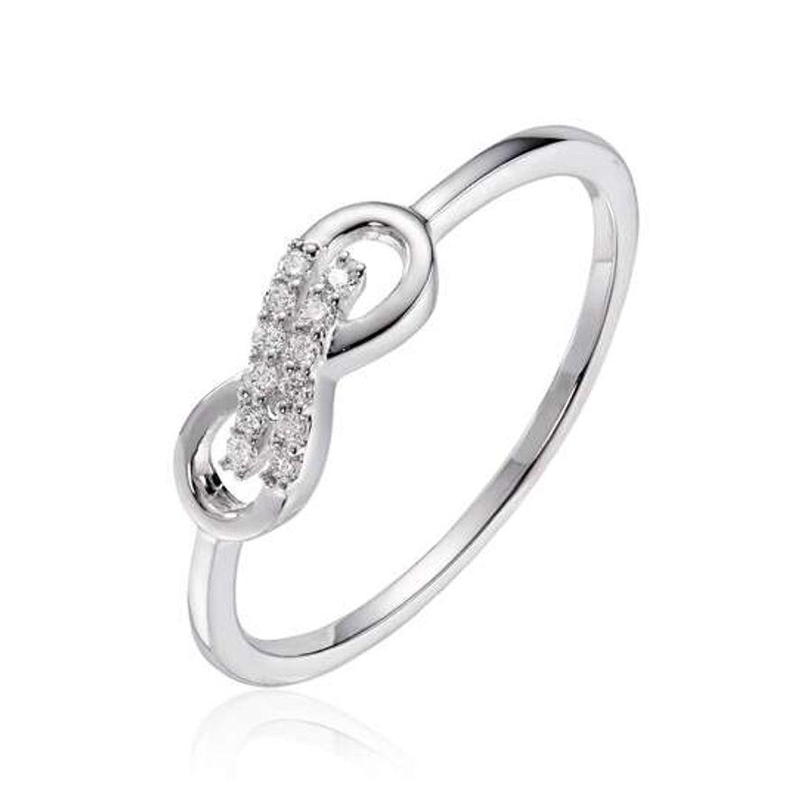 Espeland Ring, Evighet i Hvitt Gull Med 0,06ct Diamanter (57530) Material: Hvitt Gull