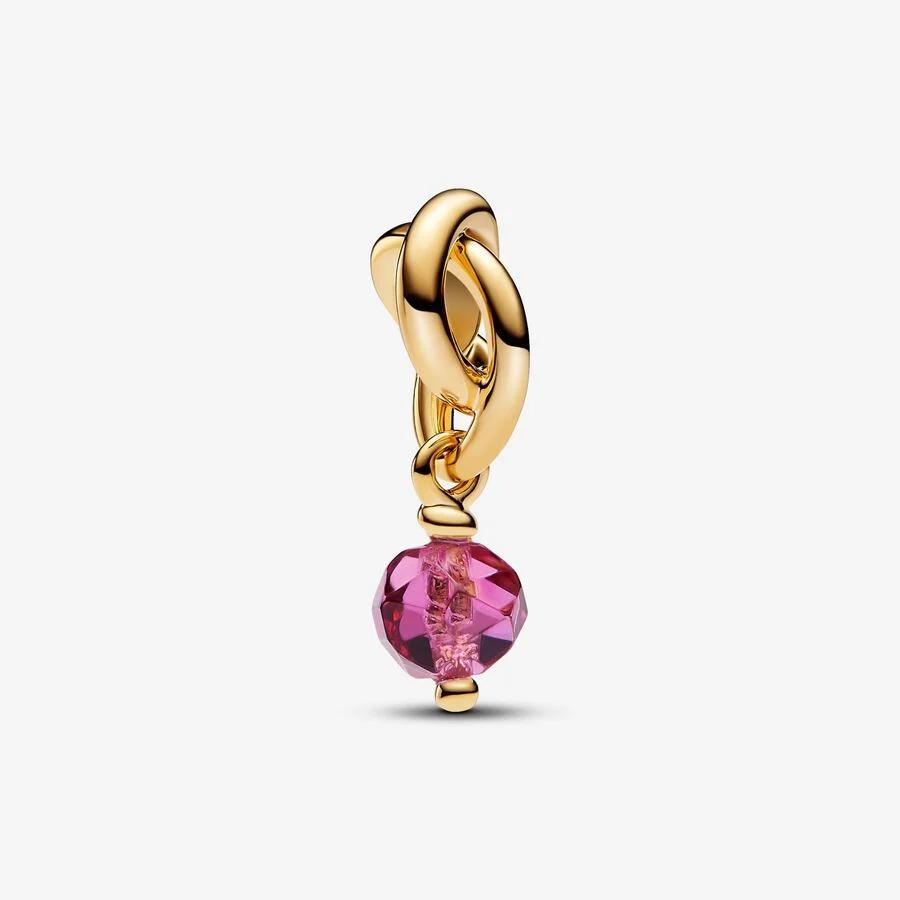 Pandora Charm, October Birthstone Eternity Circle Dangle Material: Forgylt Sølv