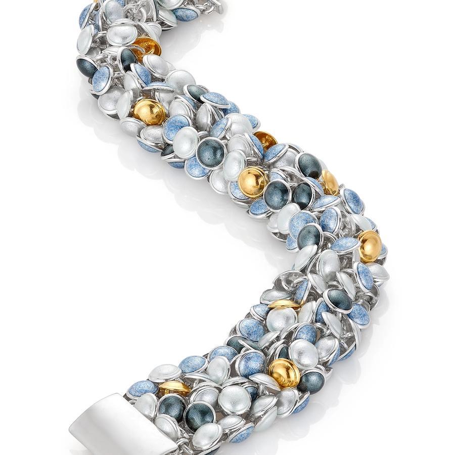 Kathrine Lindman Armbånd, Seashell 3 Row i Sølv Med Tricolor Emalje (3015202) Material: Sølv