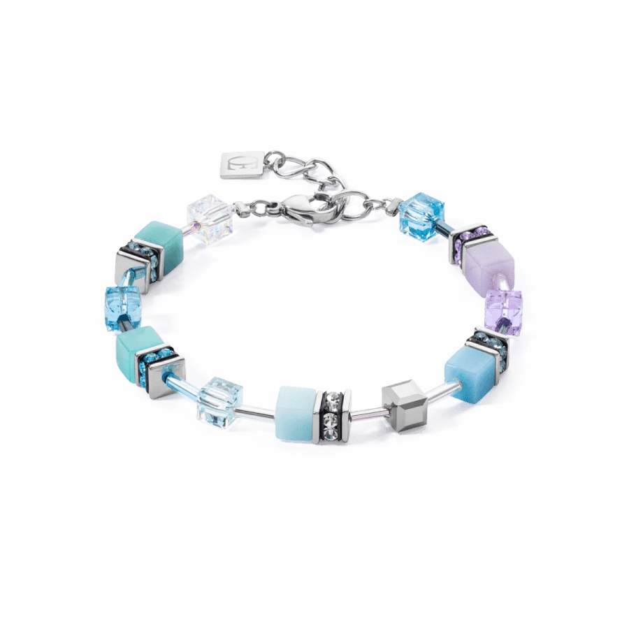 Coeur De Lion Armbånd, GeoCUBE® Iconic Bracelet Aqua-Lilac (283830-2026) Material: Stål