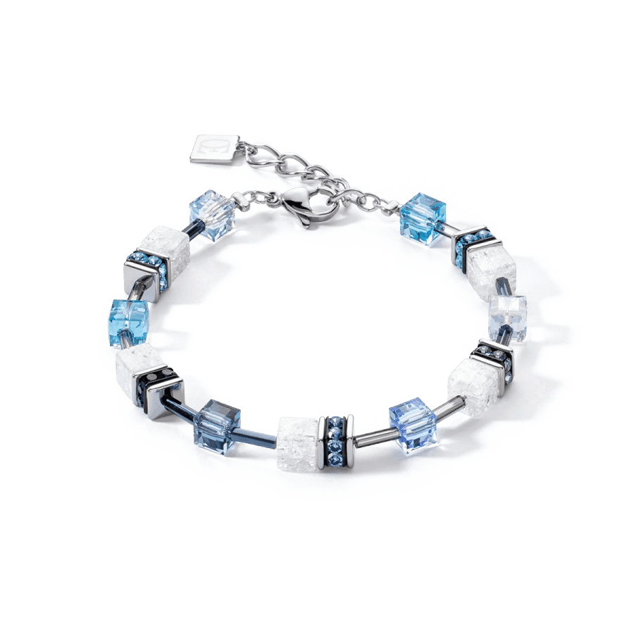 Coeur De Lion Armbånd, GeoCUBE® Iconic Nature Bracelet Blue White (301830-0714) Material: Stål