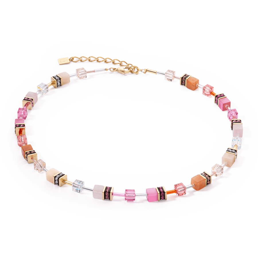 Coeur De Lion Halskjede, GeoCUBE® Iconic Precious Necklace Rose-Orange (490510-1902) Material: Stål