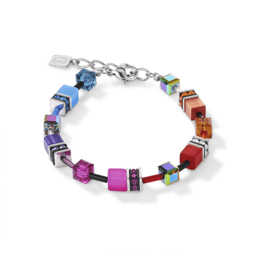 Coeur De Lion Armbånd, GeoCUBE® Bracelet Multicolour Rainbow (283830-1520) Material: Stål