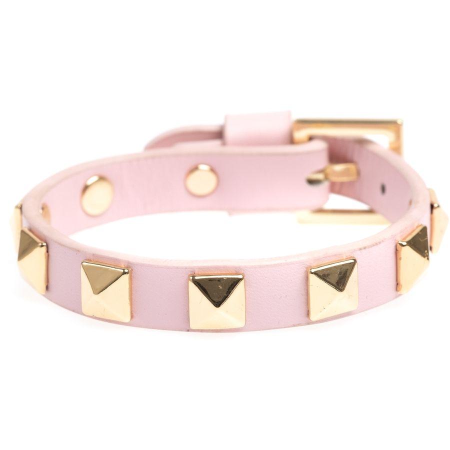 DARK DEPARTMENT Armbånd, Leather Stud i Pale Rose (1151) Material: Skinn