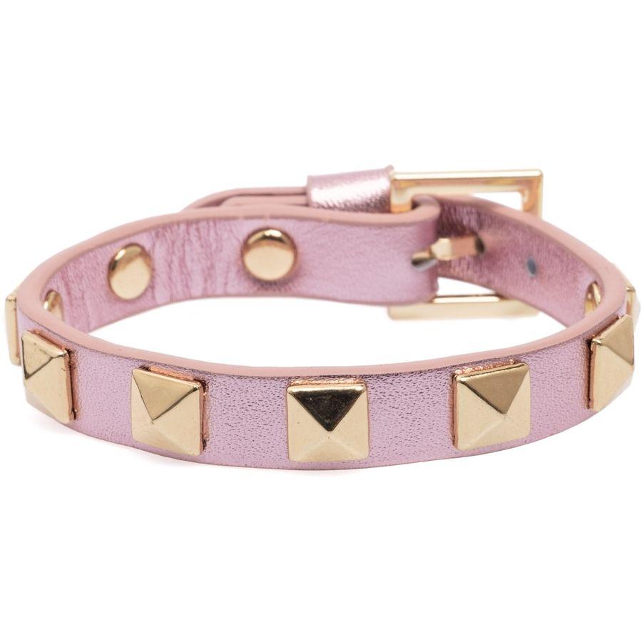 DARK DEPARTMENT Armbånd, Leather Stud i Rose Metallic (1151) Material: Skinn