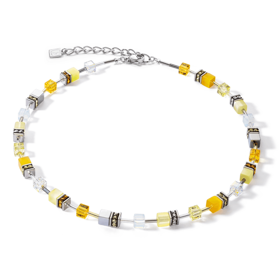 Coeur De Lion Halskjede, GeoCUBE® Iconic Joyful Colours Necklace Yellow (333910-0100) Material: Stål