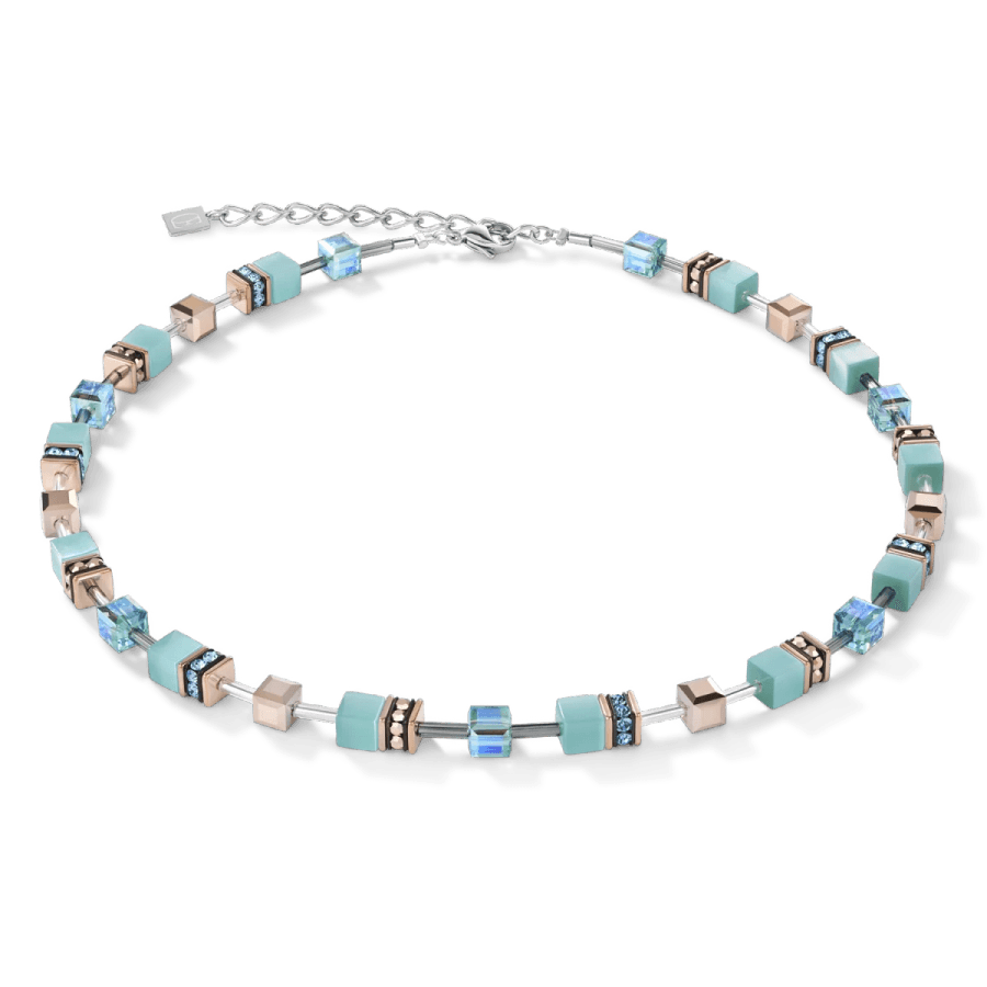 Coeur De Lion Halskjede, GeoCUBE® Necklace Aqua (401610-2000) Material: Stål