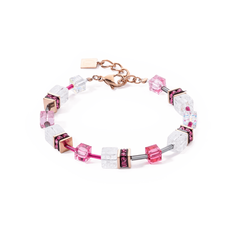 Coeur De Lion Armbånd, GeoCUBE® Iconic Nature Bracelet Pink White (301830-0400) Material: Stål