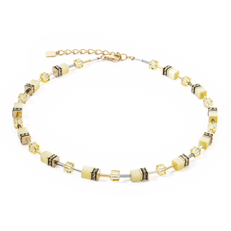 Coeur De Lion Halskjede, GeoCUBE® Iconic Mono Gold Necklace Yellow (402010-0120) Material: Stål