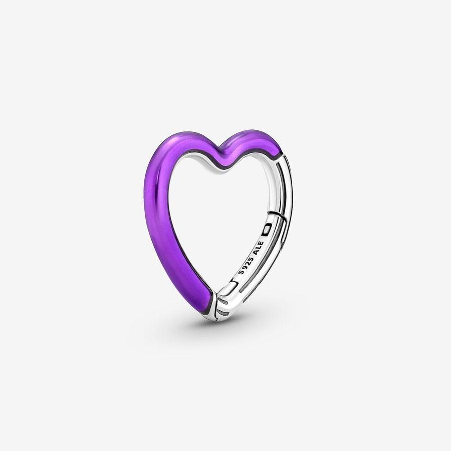 Pandora Anheng, Pandora ME Bright Purple Styling Heart Material: Sølv