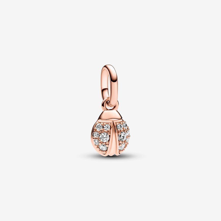 Pandora Anheng, Pandora ME Lucky Ladybird Mini Dangle Charm Material: Rosé Gull