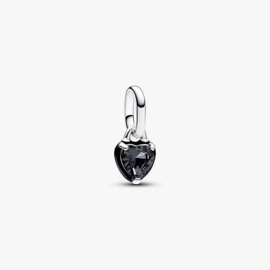 Pandora Charm, Pandora ME Black Chakra Heart Mini Dangle  Material: Sølv