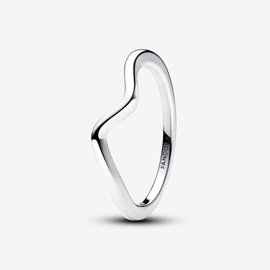 Pandora Ring, Polished Wave Material: Sølv