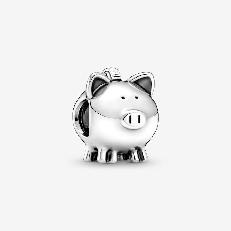 Pandora Charm, Cute Piggy Bank Material: Sølv