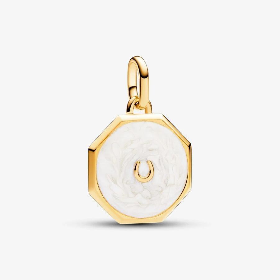 Pandora Charm, Pandora ME Lucky Horseshoe Medallion Material: Forgylt Sølv