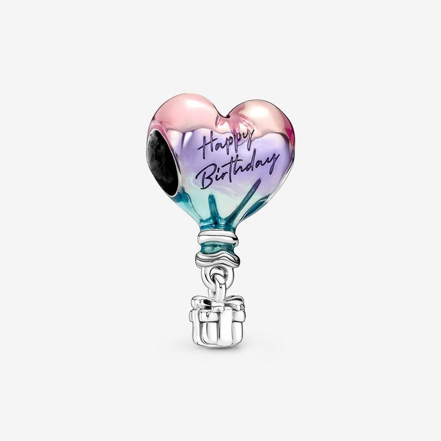 Pandora Charm, Happy Birthday Hot Air Balloon Material: Sølv