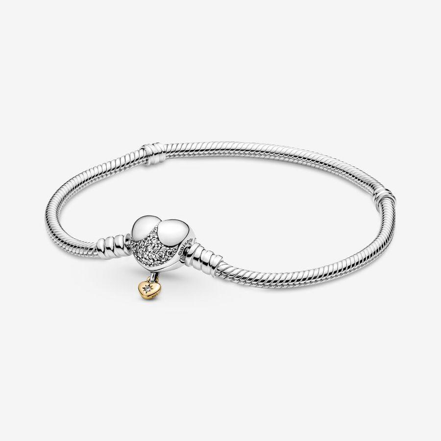 Pandora Armbånd, Disney Princess Heart Snake Chain Material: Sølv