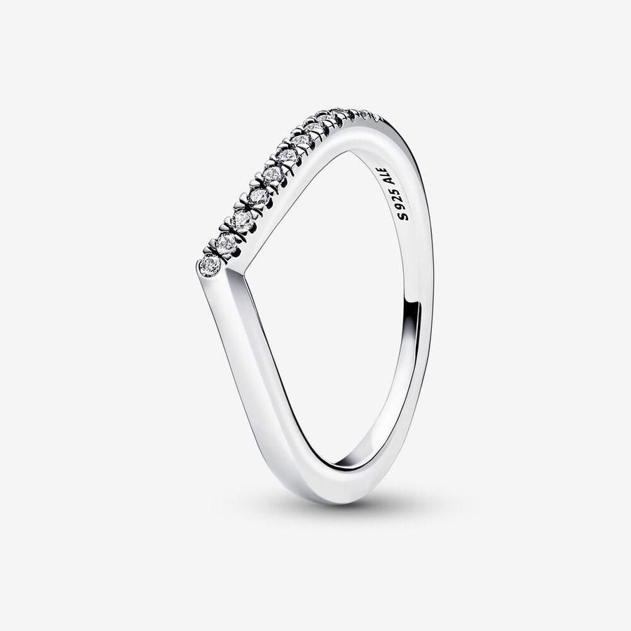 Pandora Ring, Pandora Timeless Wish Half Sparkling Material: Sølv