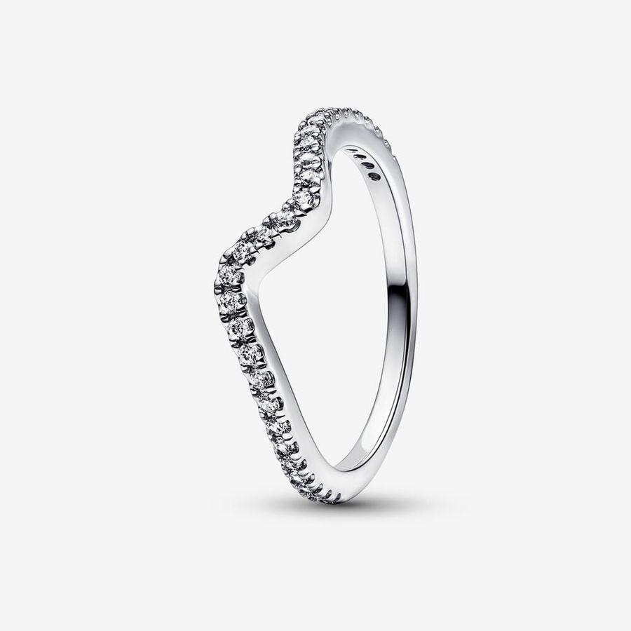 Pandora Ring, Sparkling Wave Material: Sølv