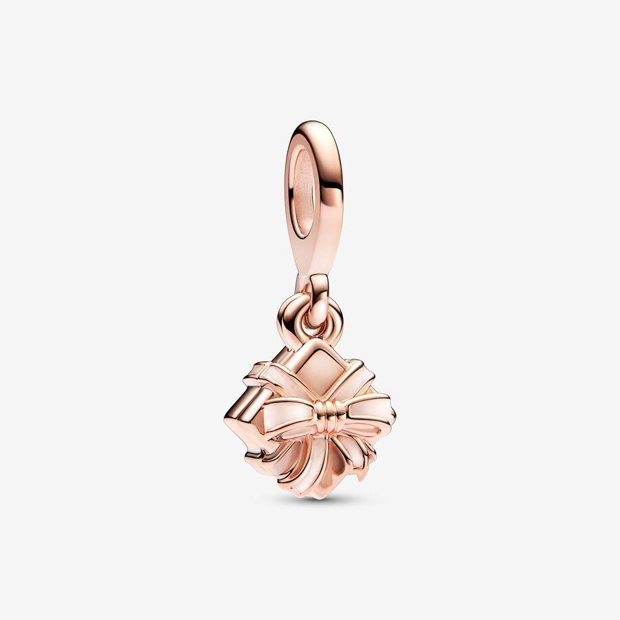 Pandora Charm, Openable Birthday Gift Dangle  Material: Rosé Gull