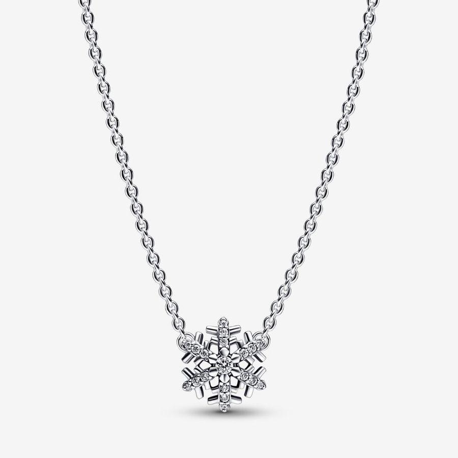 Pandora Halskjede, Sparkling Snowflake Pendant Material: Sølv