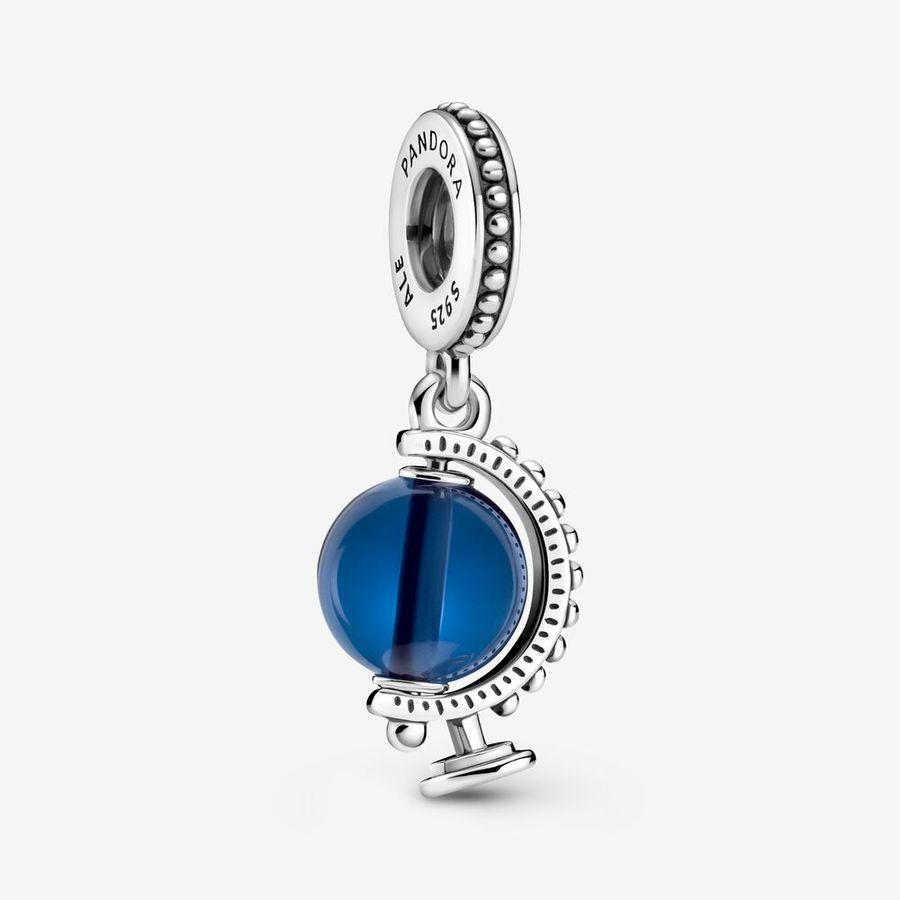 Pandora Charm, Blue Globe Material: Sølv