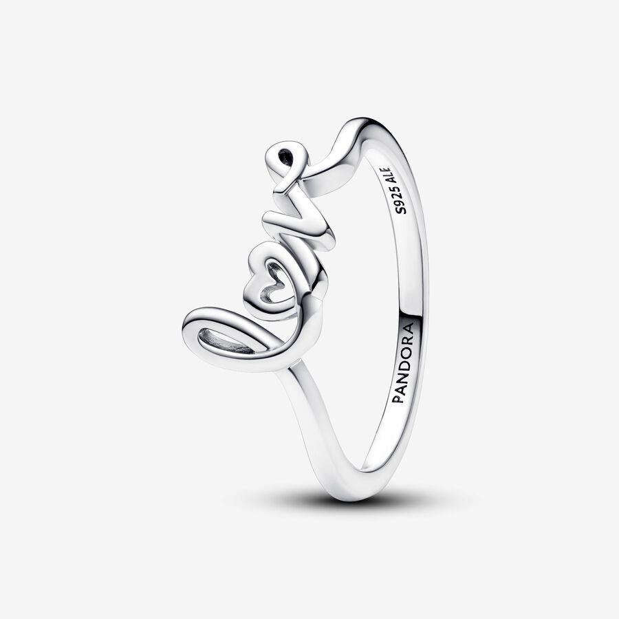 Pandora Ring, Handwritten Love  Material: Sølv