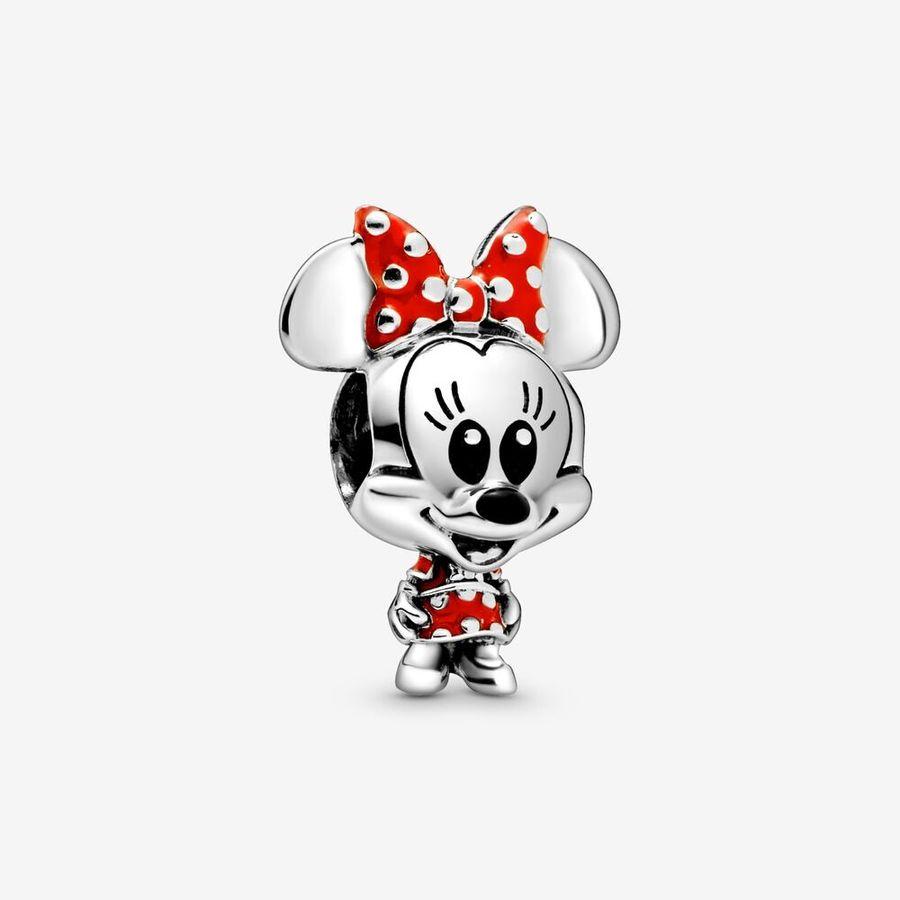 Pandora Charm, Disney Minnie Mouse Dotted Dress & Bow Material: Sølv