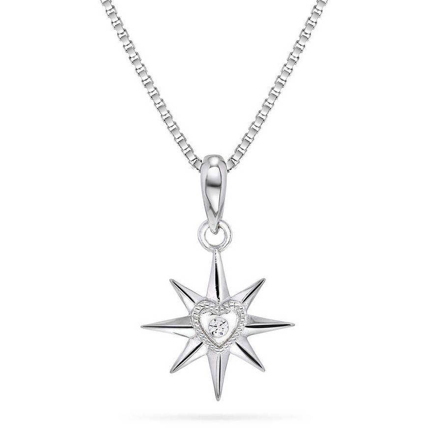 Pan Jewelry Halskjede, Stjerne i Sølv Material: Sølv